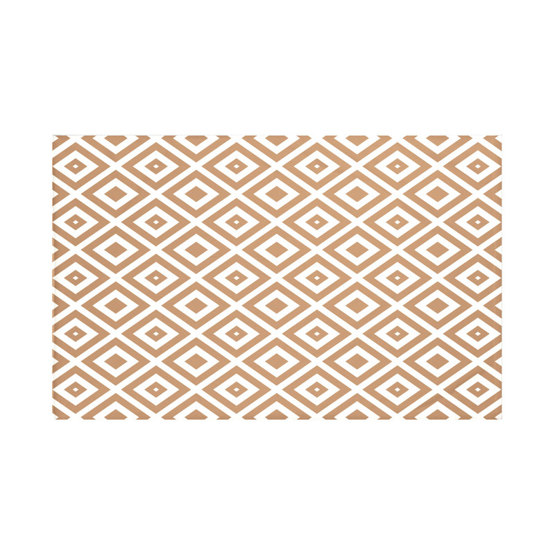 Jeté polaire Diamond Mayhem, L 60 po x l 50 po, Caramel (brun / blanc cassé)