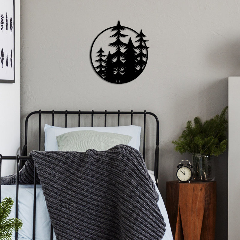 Elegant Black Metal Wall Accessory, 19.7 x 18.1 inches | 100% Durable Metal, Thickness: 0.06 inches | Lightweight at 2.1 lbs | Easy Wall Hanging Design | Perfect for Modern Home Décor & Stylish Interiors