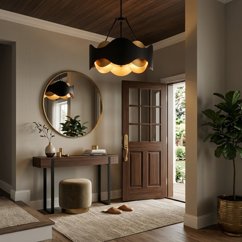 Lustre cylindrique moderne noir mat 6 lumières avec abat-jour en fer l 24 po pour la chambre à coucher ou le salon