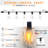 100FT Outdoor String Lights LED Dimmable Patio Lights String Waterproof with 50+2 Shatterproof Bulbs-605281714