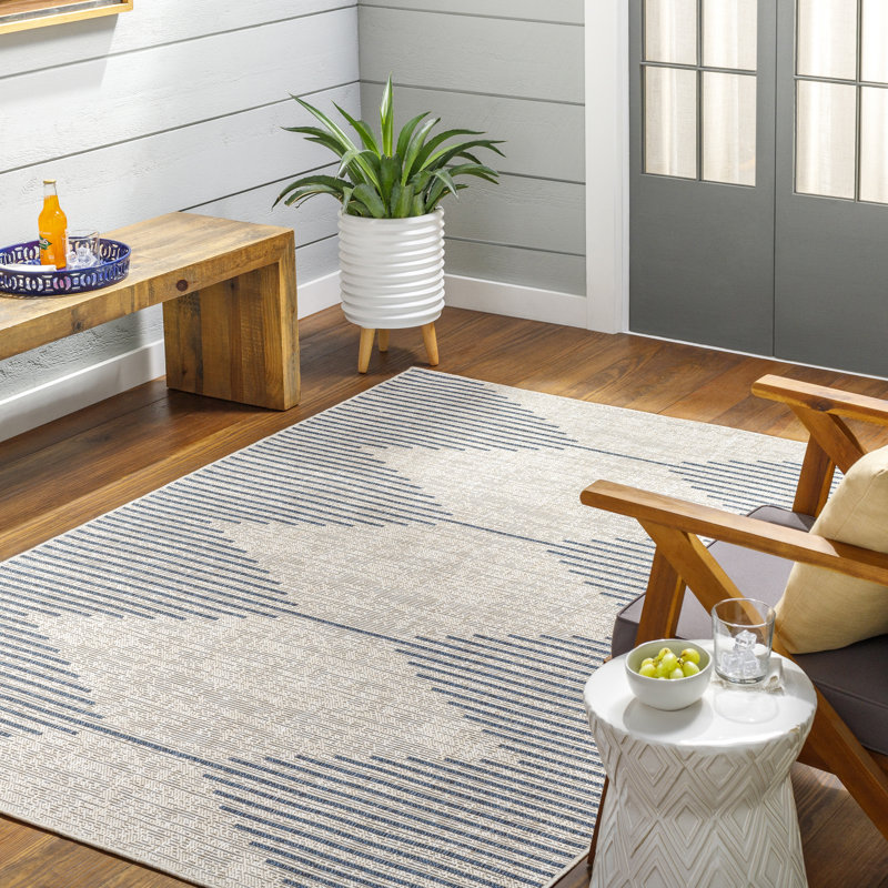 Tapis intérieur / extérieur Isidro , Rectangle de 5 pi x 8 pi