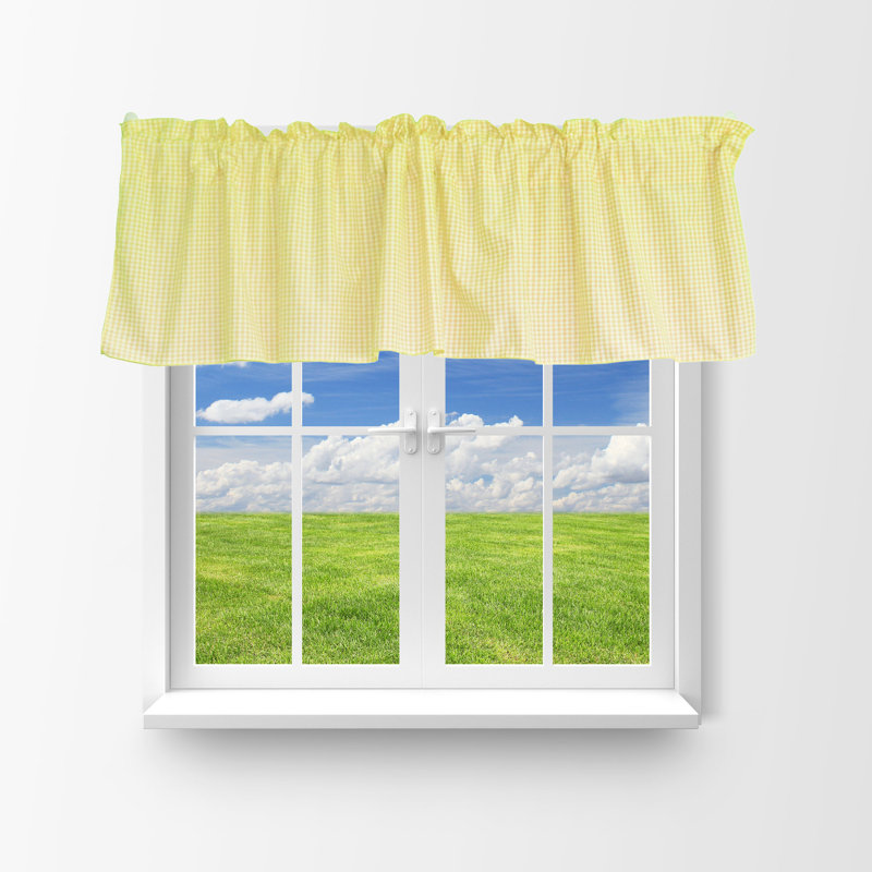 Cantonnière à carreaux Gingham, L 58 po x L 14 po, Burgundy