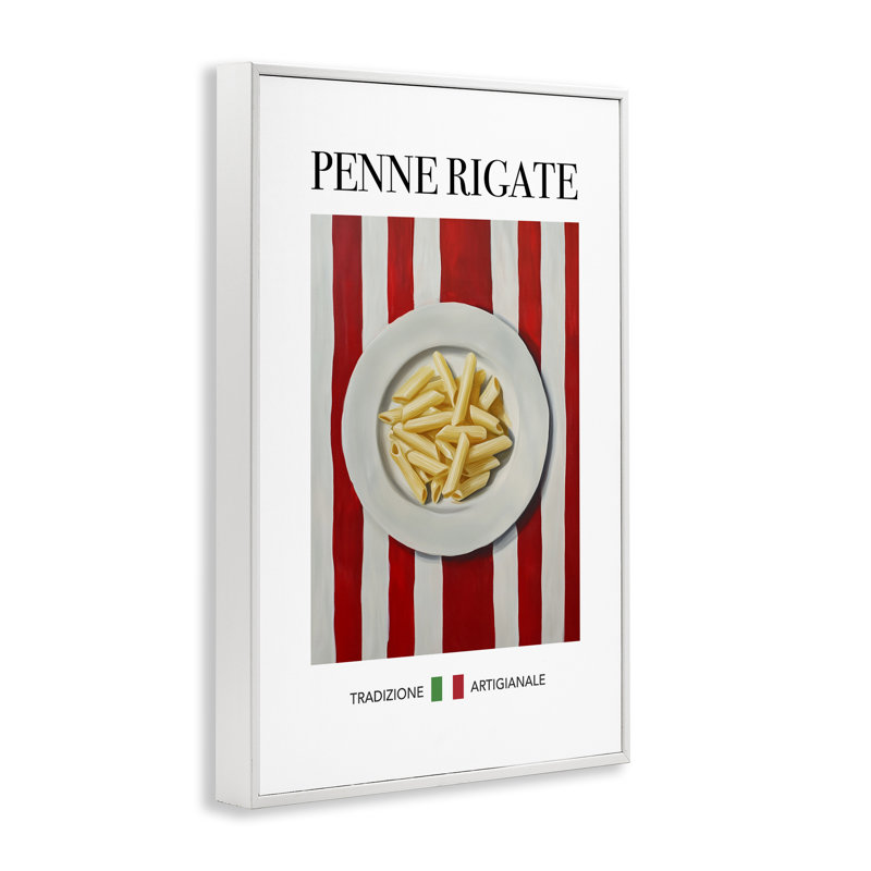 Giclée traditionnelle de Penne Rigate, giclée par Andreas Magnusson, H 30 po x l 20 po, Cadre blanc