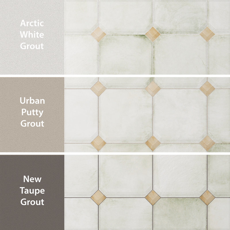 Laverton Octagon W/Taco 7-7/8 In. X 7-7/8 In. Porcelain Floor And Wall Tile, Light Beige/Beige