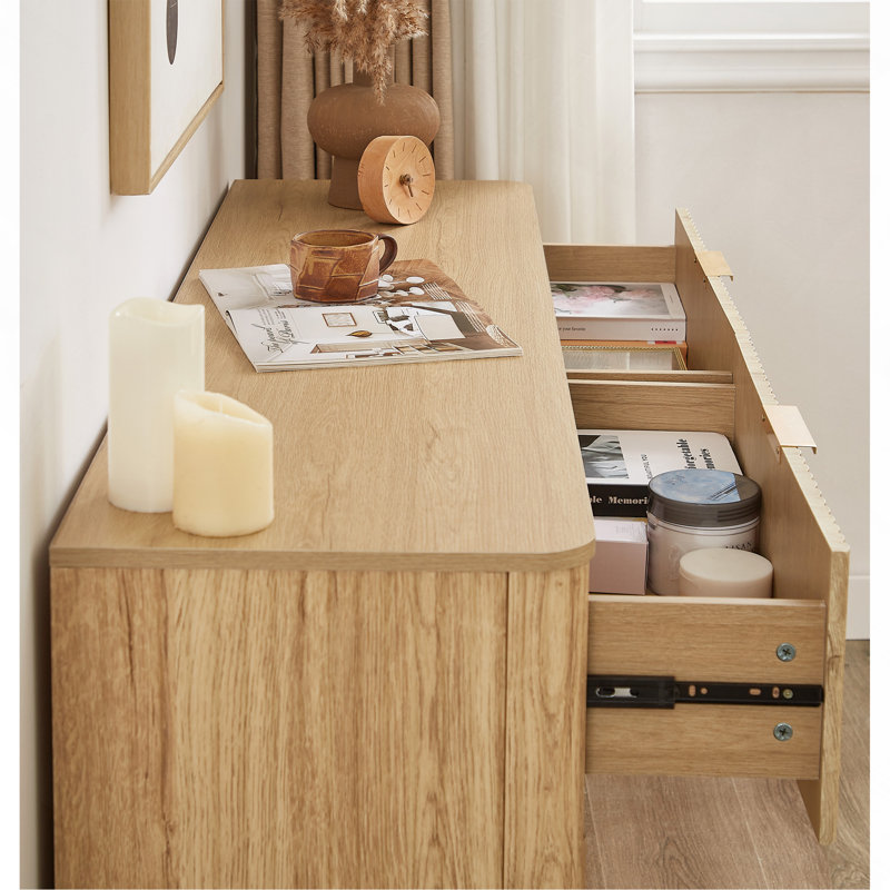 55'' W 6 - Drawer Dresser, Oak