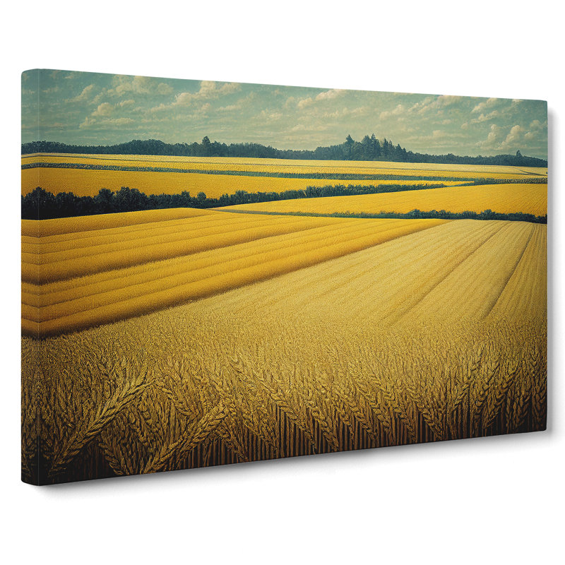 Magnetic Wheat Field - Wrapped Canvas, 35cm H x 50cm W x 3cm D