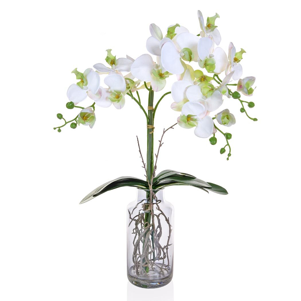 Kunstpflanze Orchidee Phal in Vase