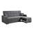 Convertible Sleeper Sofa Bed with Pullout Bed-106633593