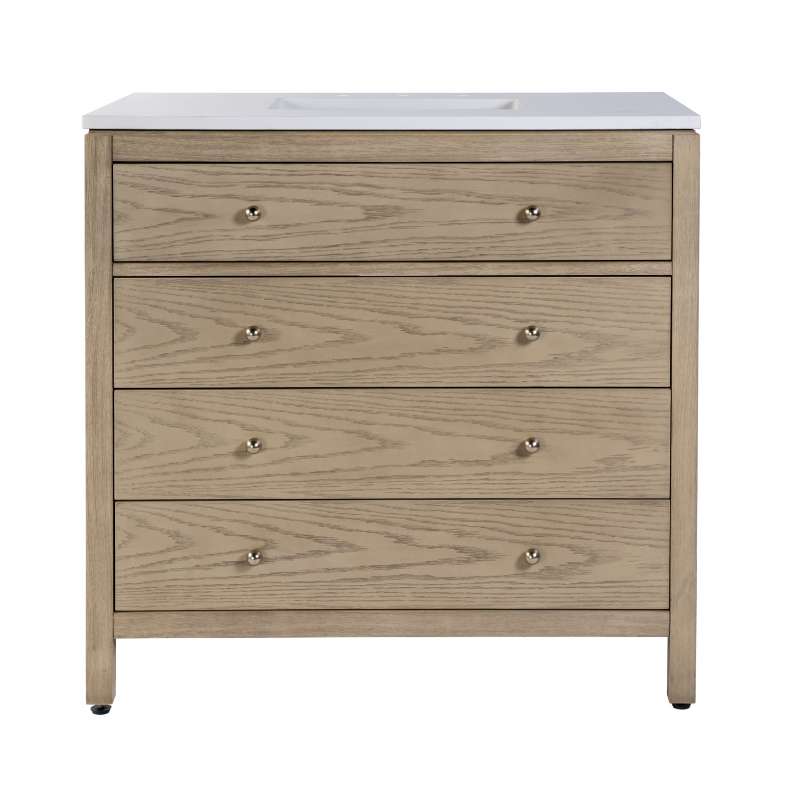 Celine 36" Acacia Single Bathroom Vanity, Light Oak