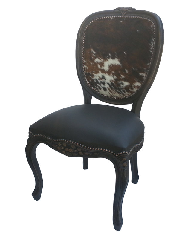 Chaise d'appoint en cuir pleine fleur Bonanza