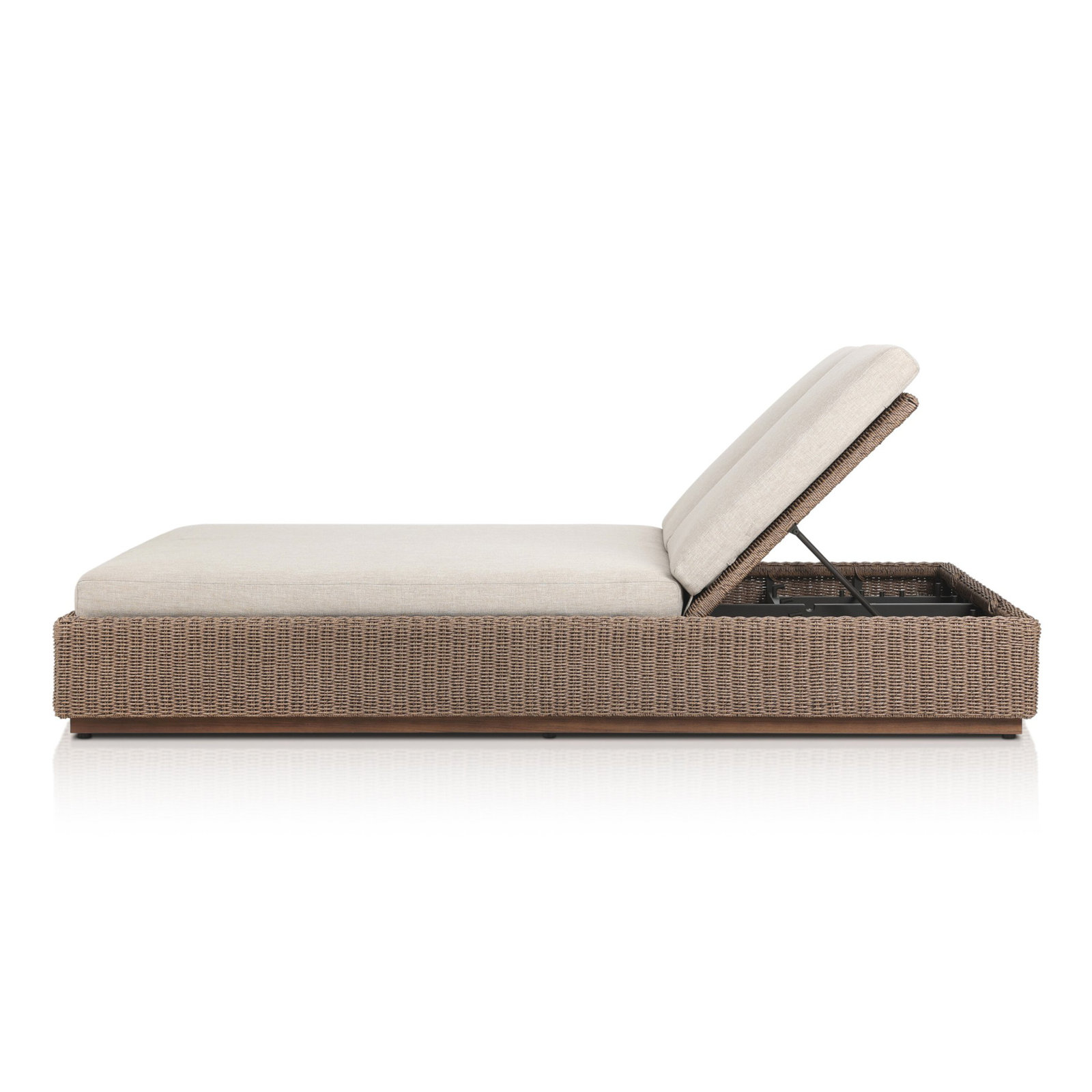 Piedmont Outdoor Double Chaise-Alessi Buff