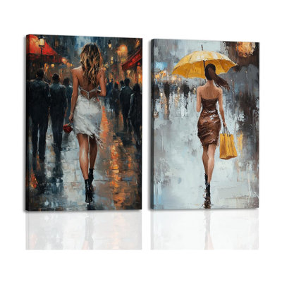 2 Piece Wrapped Canvas Wall Art