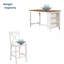 Ensemble de table de bar 5 pièces à hauteur de comptoir en bois rustique avec 4 chaises pour une salle à manger moderne et recevoir.-505036228-505036230-505036231