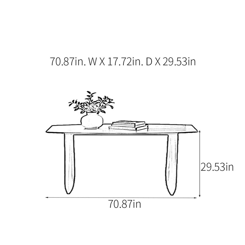Console Retro Minimalist Art, 29,53 po H x 70,87 po L x 17,72 po P