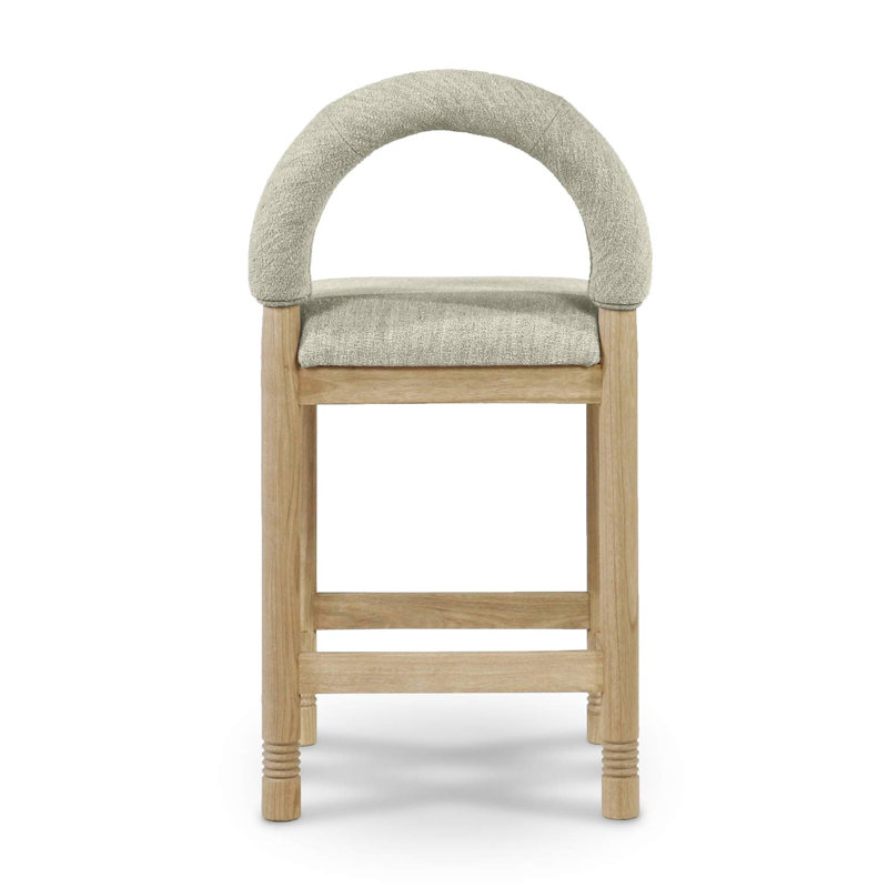 Tabouret de bar et de comptoir Heidi Oak & Boucle - Beige et taupe