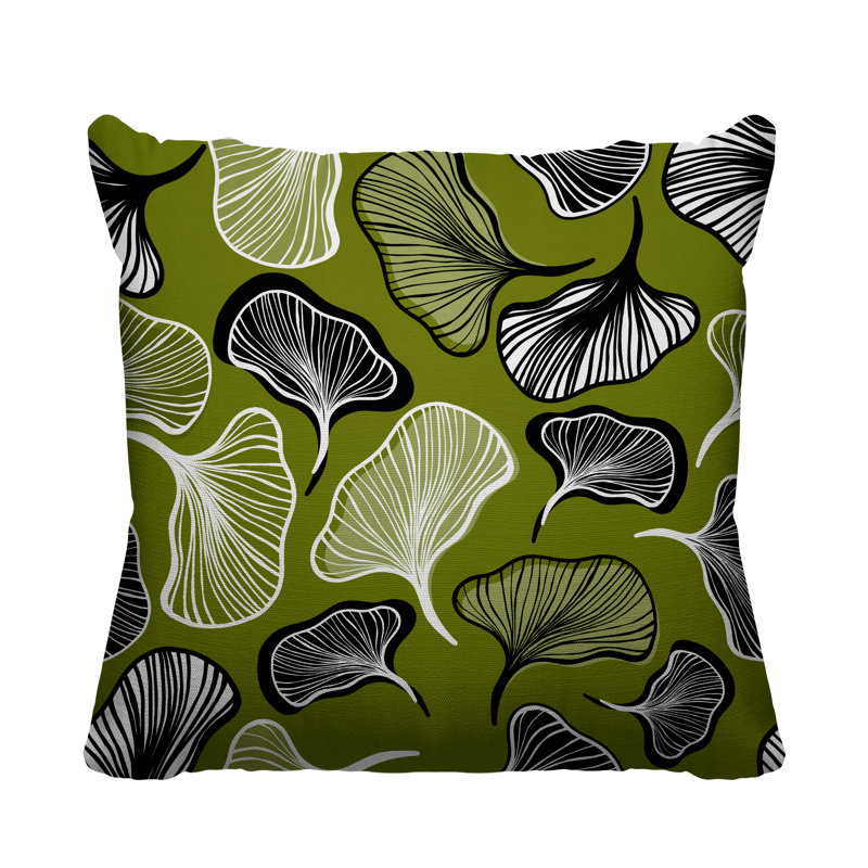 Bia Outdoor Reversible Throw Pillow, Chartreuse, 15H" x 15W"