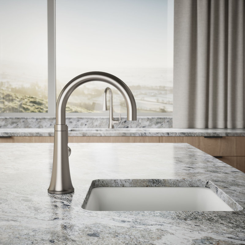Tone Single-Handle Bar Sink Faucet, Polished Chrome/Black