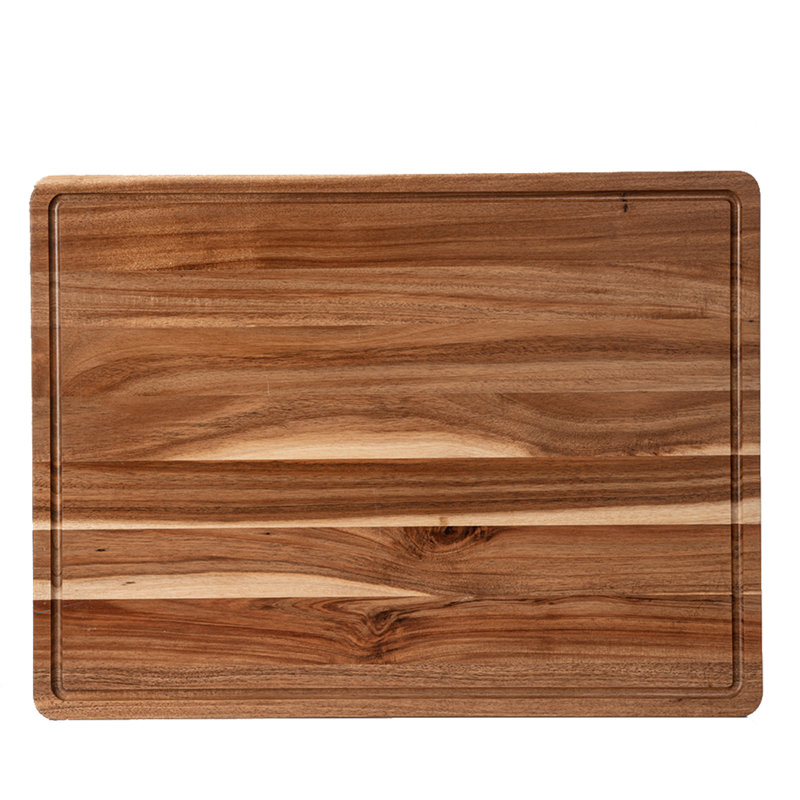 Grande planche à découper en bois d'acacia pour la cuisine, 20" x 15"