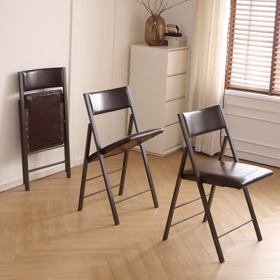 Leather Padded Table And Folding Chair Set Folding Chair Set