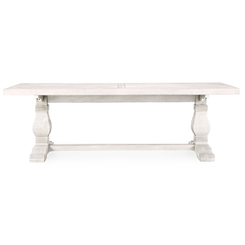 Table 94 po, bois massif, motif rustique, texture patinée
