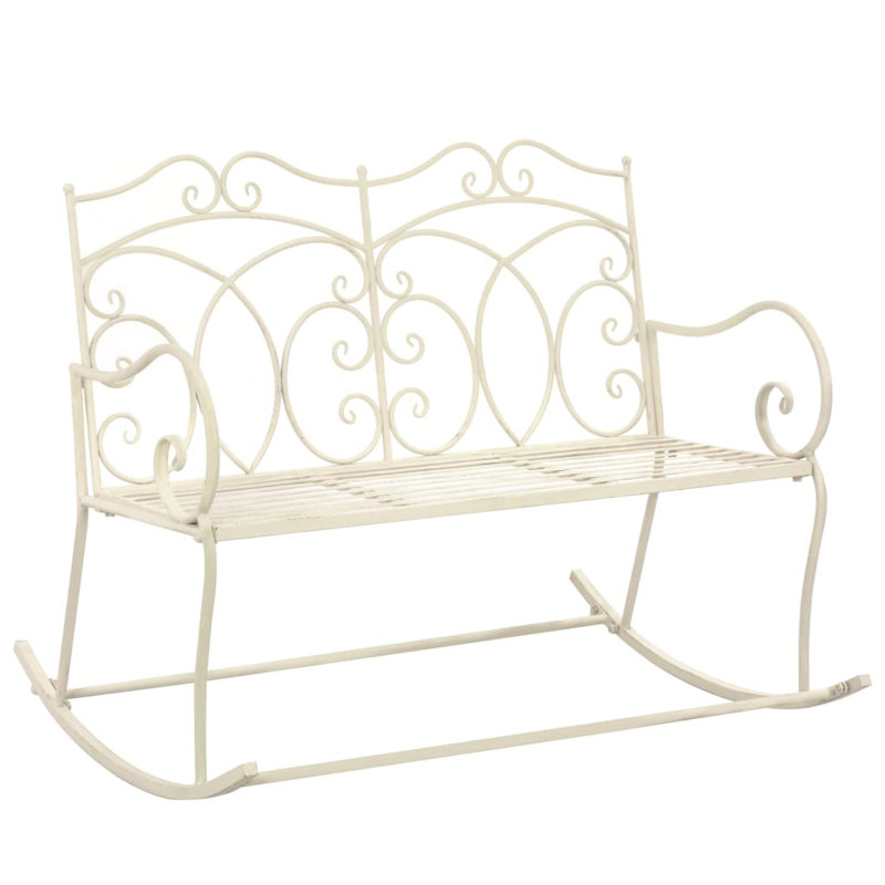 Banc de jardin en acier inoxydable Alrick, Beige