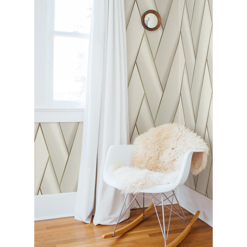 Kora Geometric Roll, White/Polished Gold
