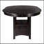 Table de salle à manger à hauteur de comptoir en cerisier foncé avec rallonge et base de rangement pour une élégance traditionnelle-576127054