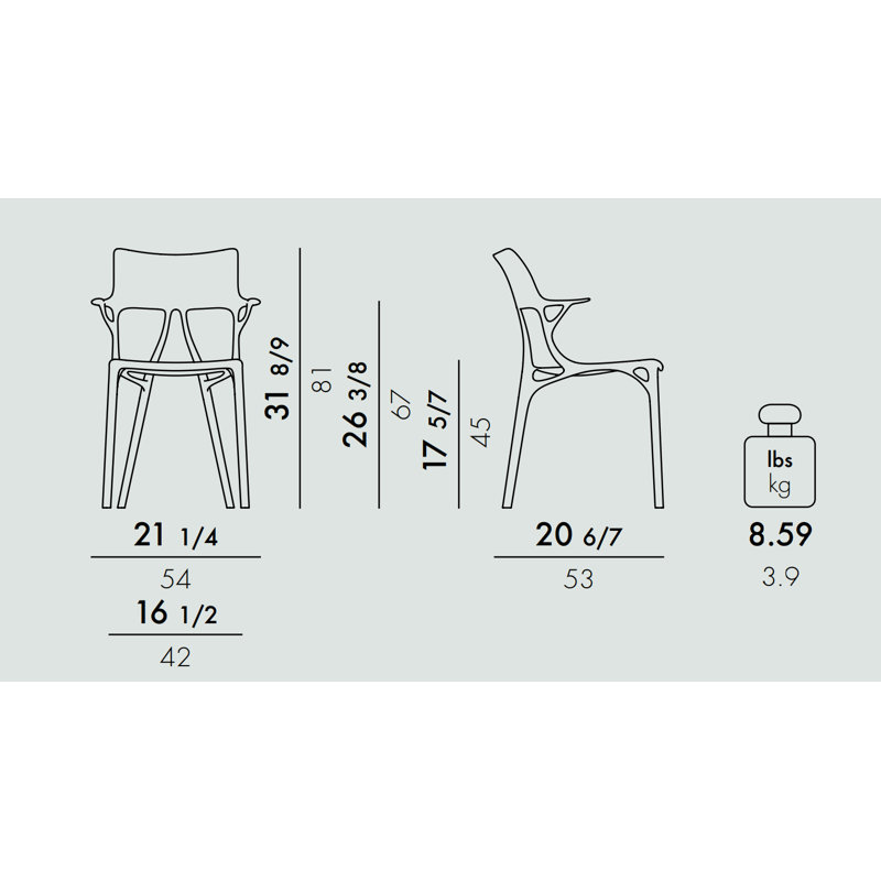 A.I. Arm Chair, Titanium