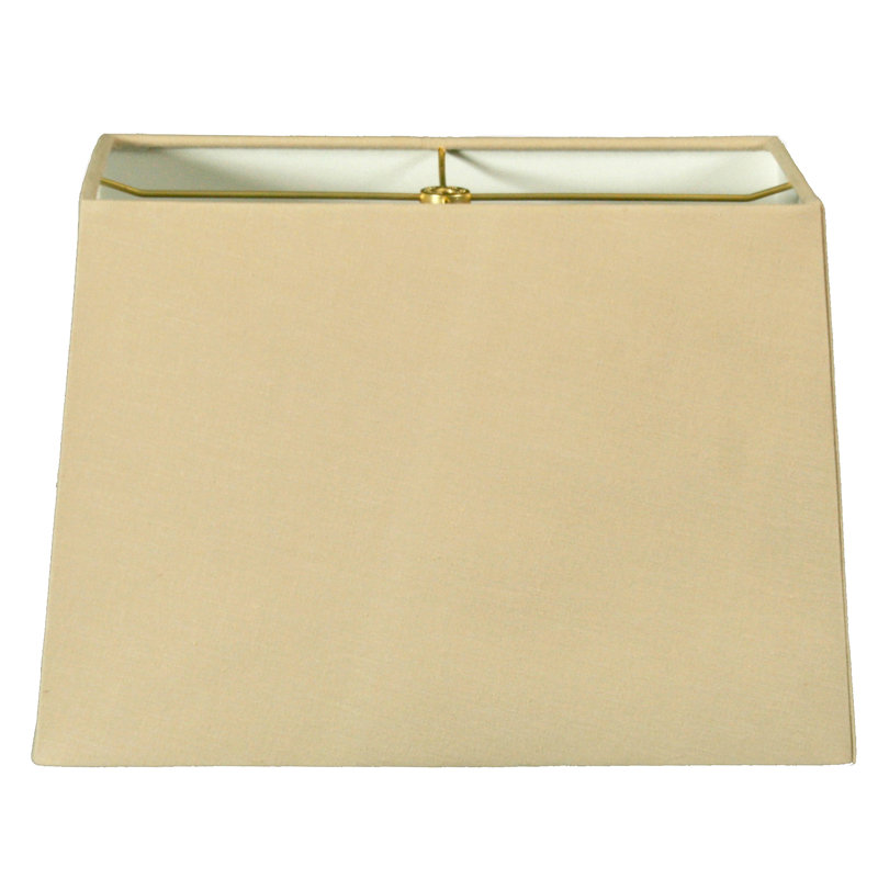 Linen Rectangle Lamp Shade, Linen Beige, 9.5" H x 12" W x 8" D