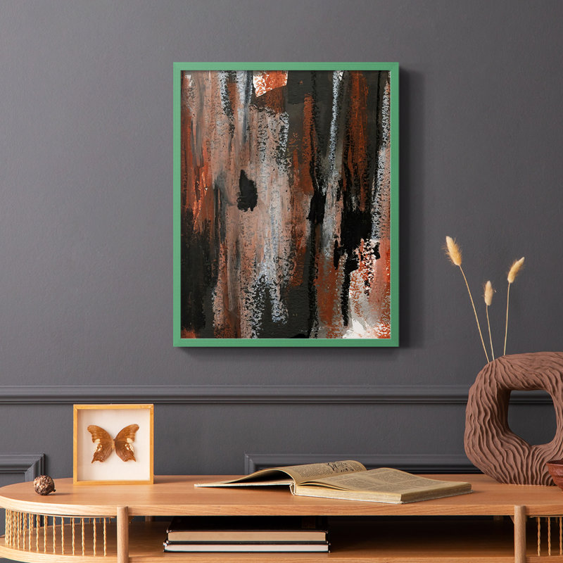 «Loft Pastel VII», reproduction encadrée - bois massif, Blanc, H 14 po x l 11 po