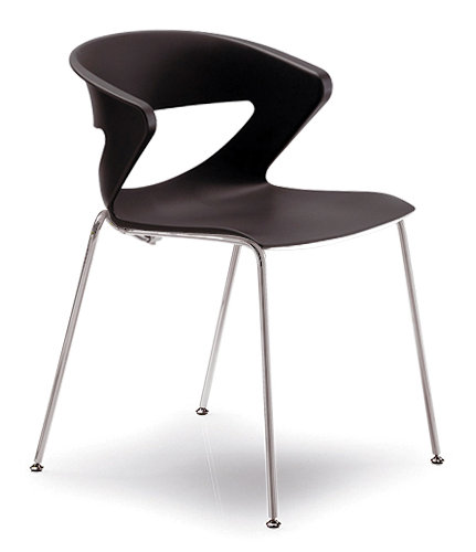 Chaise d'invité Kreature, Noir