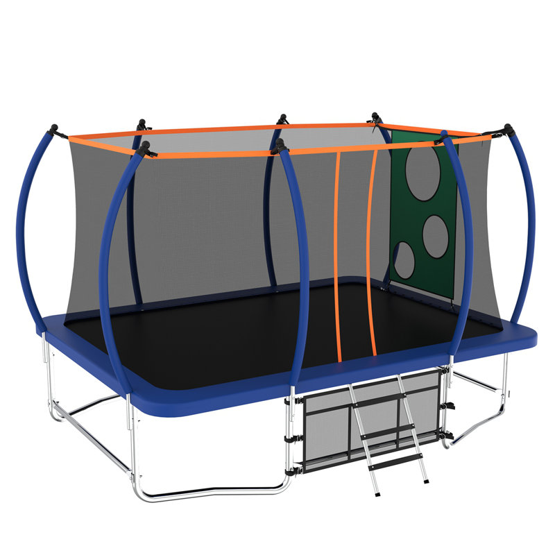 Longue trampoline rectangulaire extérieure pour adultes 8X14FT, Vert