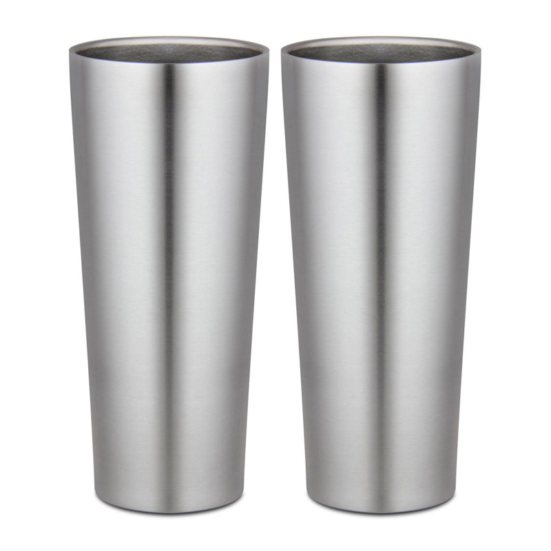 16oz. Stainless Steel Pint Glass Set