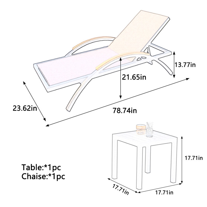Chaises longues pour la plage, Beige / Blanc