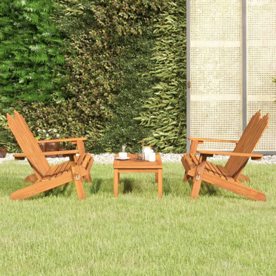 Chaise Adirondack en bois massif Bronda