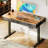 Electric Standing Desk With 3-tier Spacious Fabric Drawers, Height Adjustable Desk With Recessed Power Outlets, Sit Stand Table With Hidden Cable Management Tray-494546544