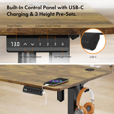Adjustable Metal Base Standing Desk