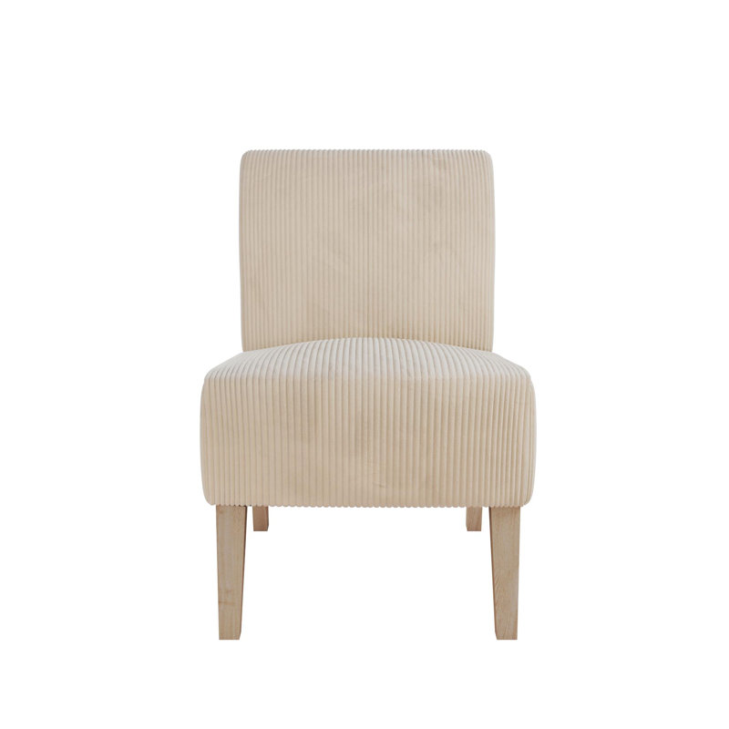 Armante Upholstered Accent Chair, Ivory