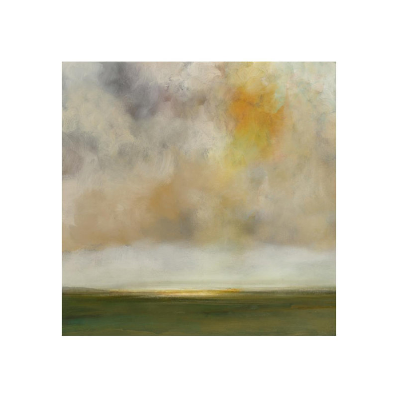 Early Autumn Painting by Sofia Fox, Glass Coat, 47" H x 47" W x 1.5" D