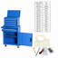 Coffre à outils, armoire de rangement à outils à 5 tiroirs avec coffre à outils amovible, doublure, roues verrouillables universelles, tablette réglable, mécanisme de verrouillage, chariot à outils en métal, outils de 154 pièces-1517244542