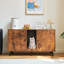 Enceinte de litière double en bois manufacturé avec coussin à griffer Corvese-1296374488
