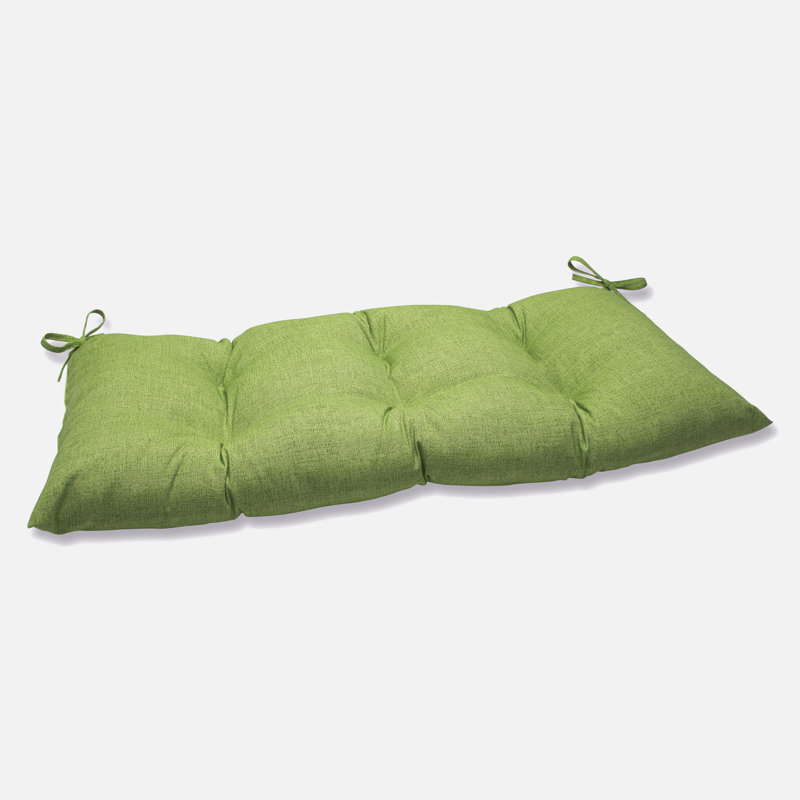 Coussin de causeuse intérieur / extérieur Renell, Vert uni texturé