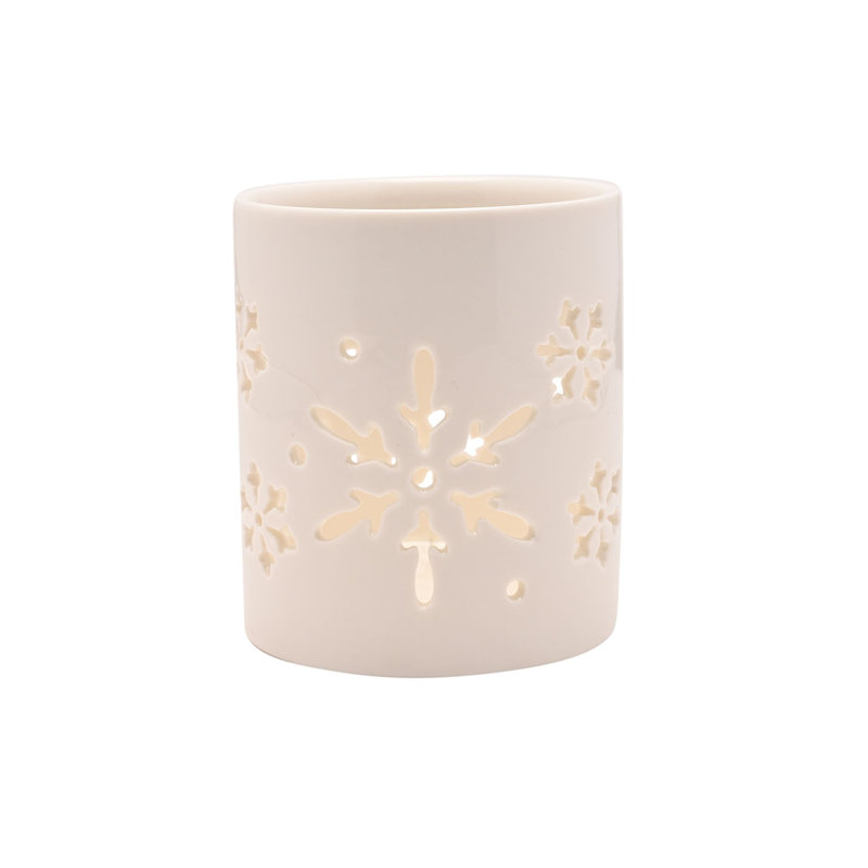 Candle Holder with Multi Snowflake Designs