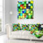 Conception murale colorée de cubes 3D - coussin abstrait imprimé-30057673-30057677