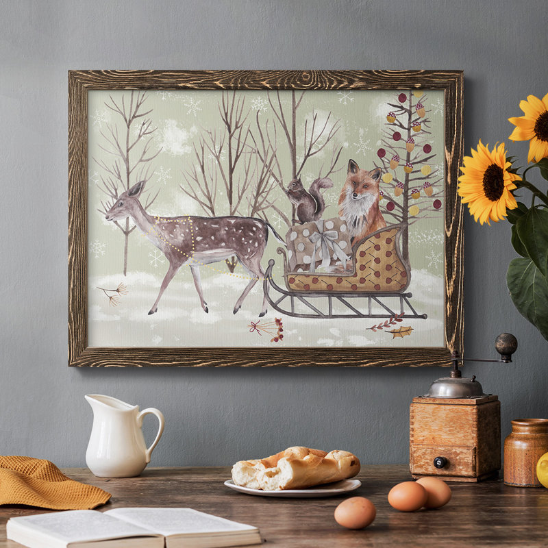 Christmas Time Collection A, reproduction d'art sur toile, Noyer, H 18 po x l 26 po