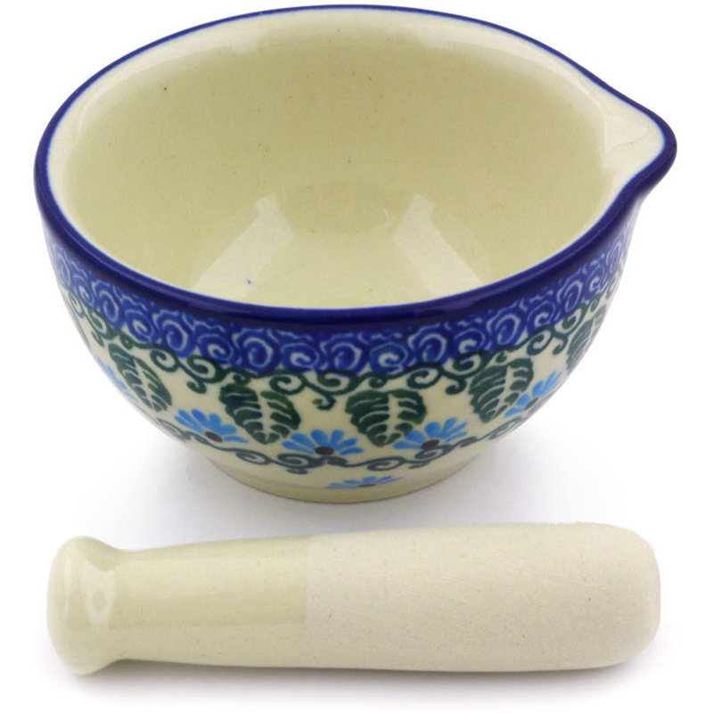 Stoneware Mortar And Pestle Set