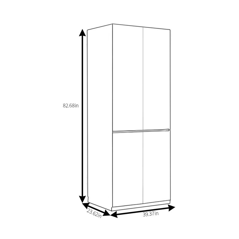 Garde-robe simple et pratique, H 82,68 po x l 39,37 po x P 23,62 po