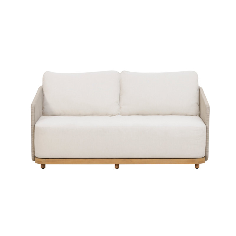 Causeuse d'extérieur en teck Alpine, Beige