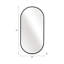 Miroir en métal, verre, bois, cadre oblong et moderne pour le bureau de la chambre à coucher - 39 po - noir-119696408-122083127-88584835