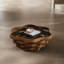 Table basse 35,83 "en forme de nuage avec plateau en verre trempé